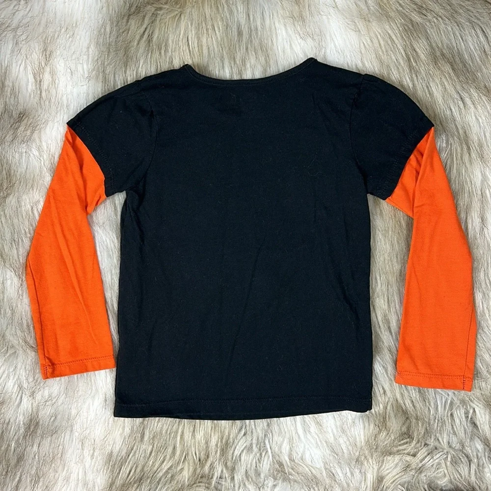 Girls Halloween Shirt Lot Size 5/6 Skeleton Pumpkin Long Sleeve Tops